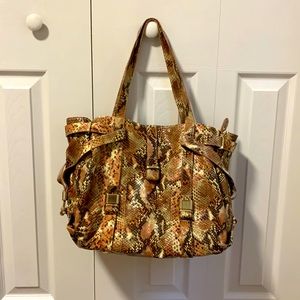 LK Bennett London Rose Snakeskin Satchel Handbag- Made in Italy NWOT